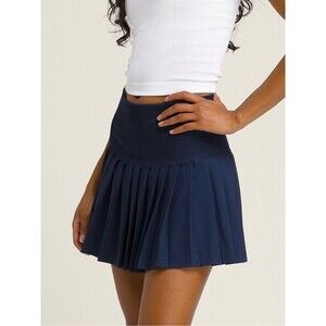 Wilson Midtown Tennis Skirt Classic Navy Blue size Small Pleated Lined
